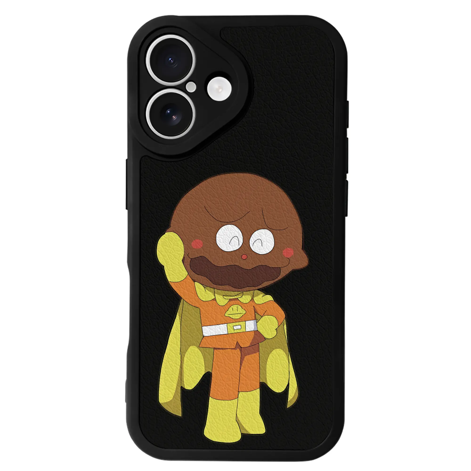 アンパンマン グッズ,カレーパンマン - IPhone 16シリーズ対応 ・ シリコンスマホケース ・ レザー調 ・ 高精度フィット ・ 耐衝撃 ・ ワイヤレス充電対応 ・ 精密カット